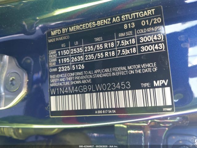2020 MERCEDES-BENZ GLB 250 W1N4M4GB9LW023453 Photo 8