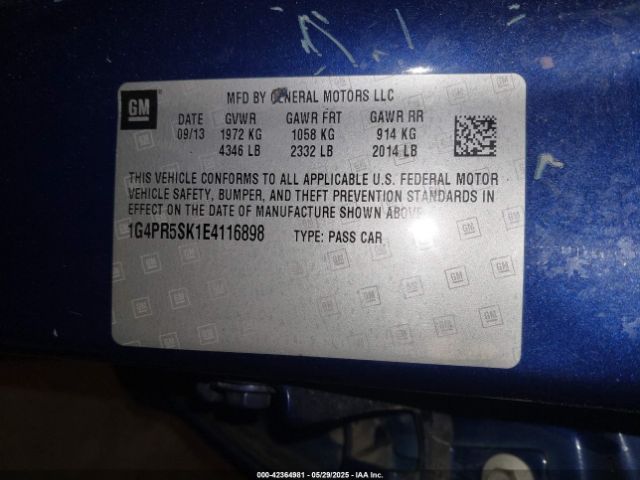 1G4PR5SK1E4116898 Buick Verano Convenience Group