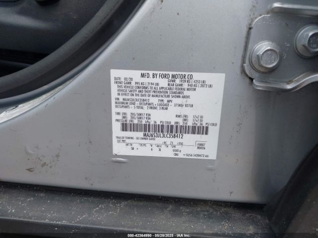 2020 FORD ECOSPORT MAJ6S3JL3LC358412 Photo 8