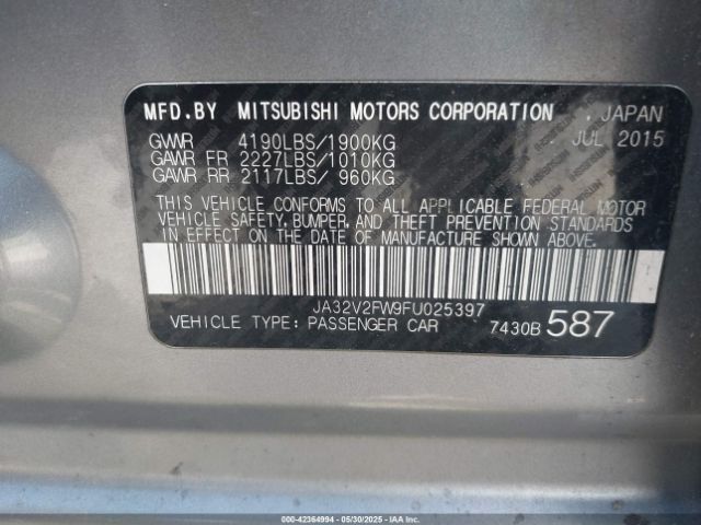 2015 MITSUBISHI LANCER JA32V2FW9FU025397 Photo 8