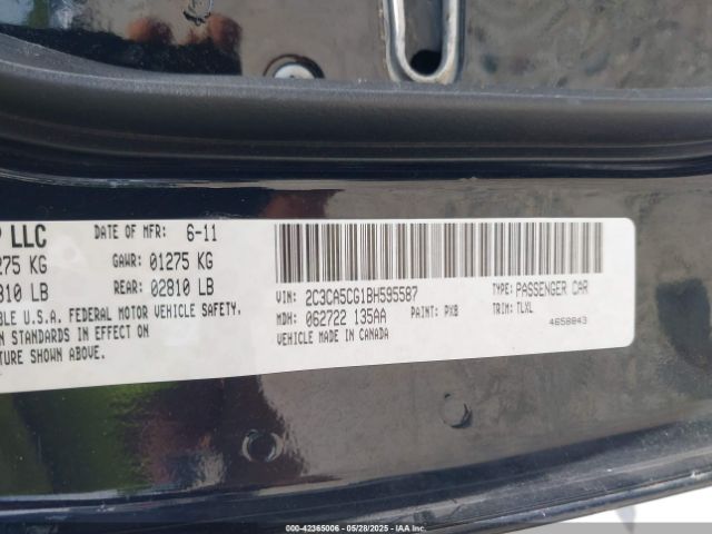 2011 CHRYSLER 300 2C3CA5CG1BH595587 Photo 8