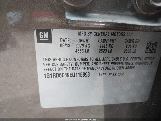 1G1RD6E49EU115893 Chevrolet Volt