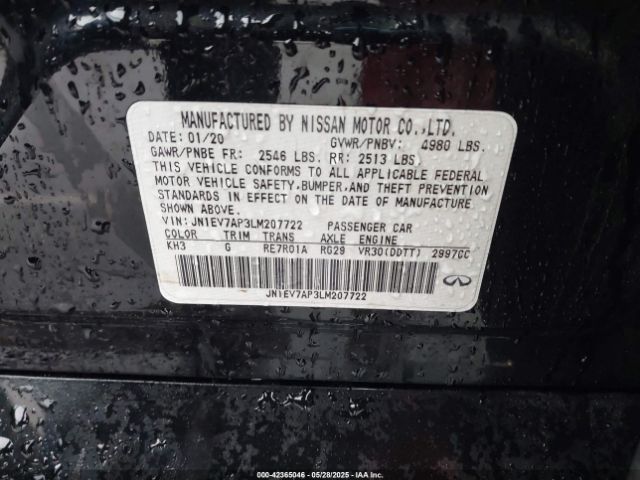 2020 INFINITI Q50 JN1EV7AP3LM207722 Photo 8