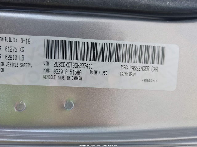 Dodge 2016 2016 2C3CDXCT0GH227411 Image 9