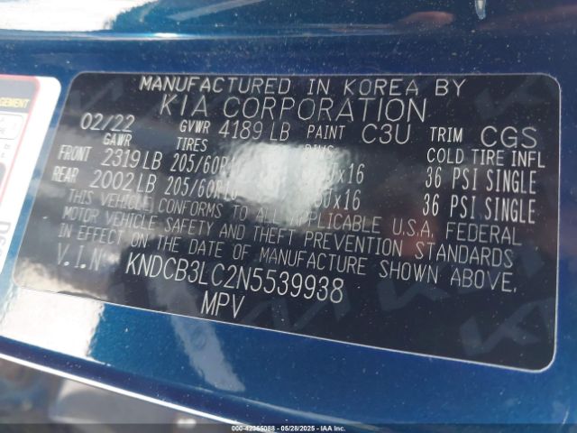 2022 KIA NIRO KNDCB3LC2N5539938 Photo 8