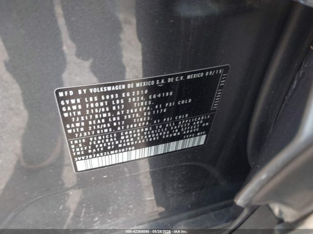 2020 VOLKSWAGEN TIGUAN 3VV2B7AX2LM030790 Photo 8