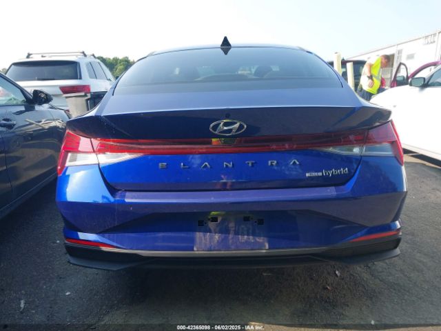KMHLM4AJ7PU055642 Hyundai Elantra Hybrid Blue
