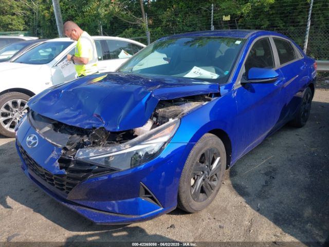KMHLM4AJ7PU055642 Hyundai Elantra Hybrid Blue