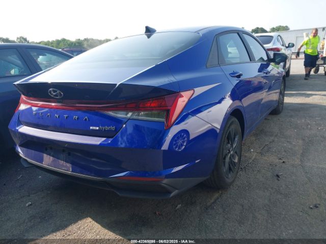 KMHLM4AJ7PU055642 Hyundai Elantra Hybrid Blue