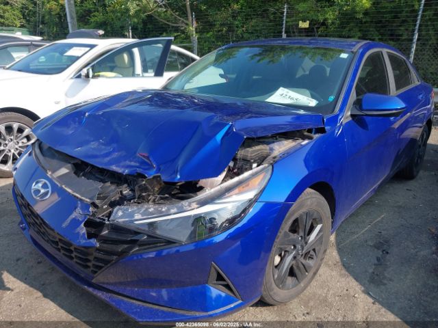 KMHLM4AJ7PU055642 Hyundai Elantra Hybrid Blue