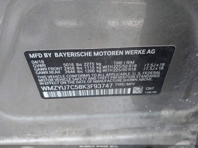 2019 MINI E COUNTRYMAN WMZYU7C58K3F93747 Photo 8