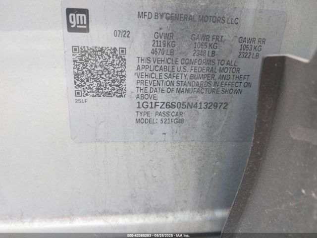 1G1FZ6S05N4132972 Chevrolet 2022