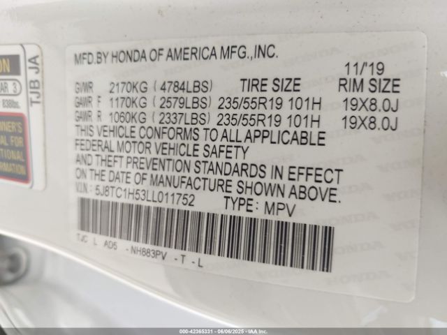 2020 ACURA RDX 5J8TC1H53LL011752 Photo 8