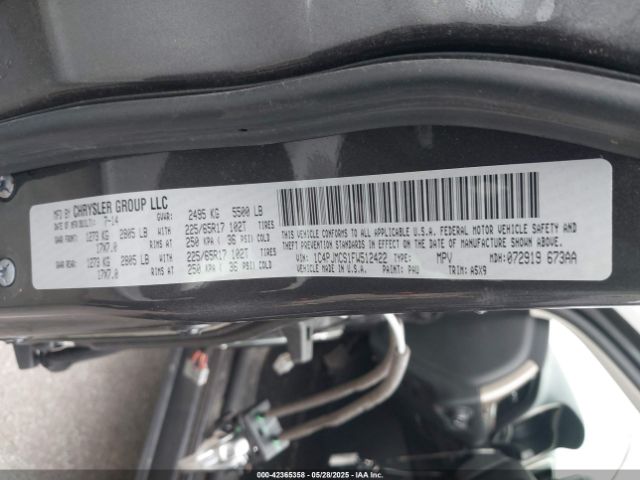 1C4PJMCS1FW512422 Jeep Cherokee Latitude