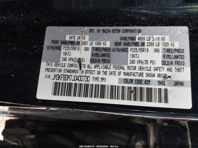 JM3KFBDM7J0400730 Mazda Cx-5 Grand Touring