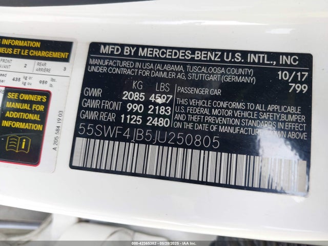 55SWF4JB5JU250805 Mercedes-Benz m274