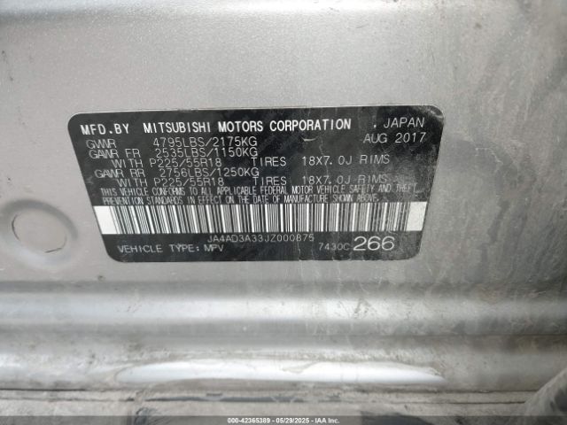 JA4AD3A33JZ000875 Mitsubishi mivec