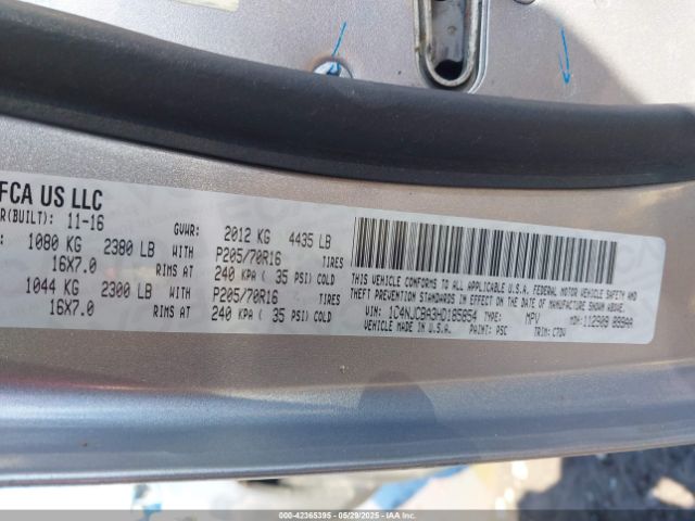 1C4NJCBA3HD185854 Jeep Compass Sport Fwd
