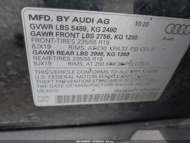 2021 AUDI Q5 WA1BAAFY1M2017824 Photo 8