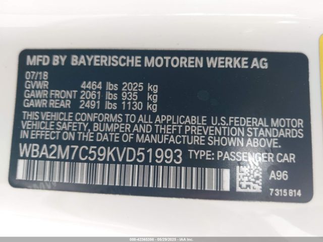 2019 BMW 230I WBA2M7C59KVD51993 Photo 8