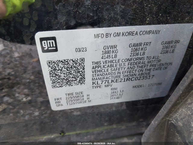 KL77LKE21RC023517 Chevrolet lih