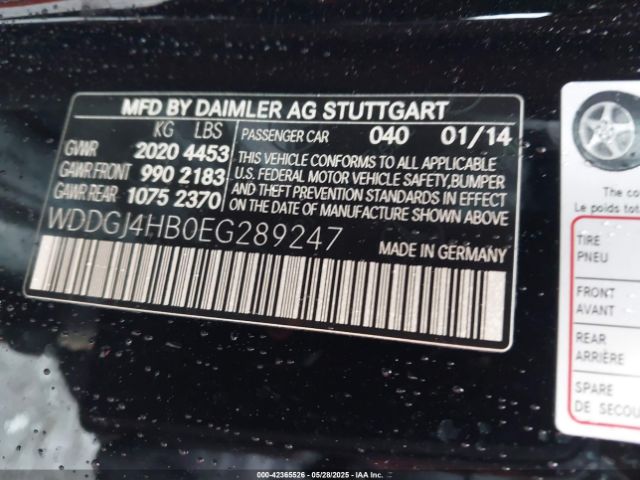WDDGJ4HB0EG289247 Mercedes-Benz C-Class