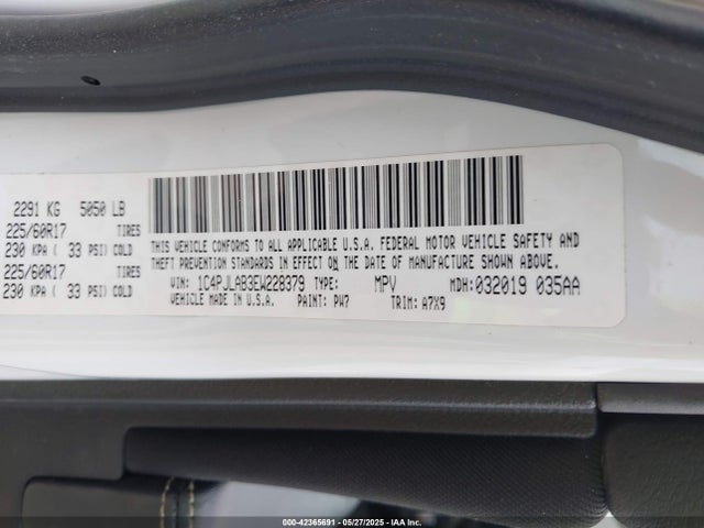 1C4PJLAB3EW228379 Jeep Cherokee