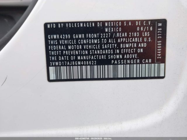 3VWD17AJ8GM408622 Volkswagen Jetta 1.8t Sport