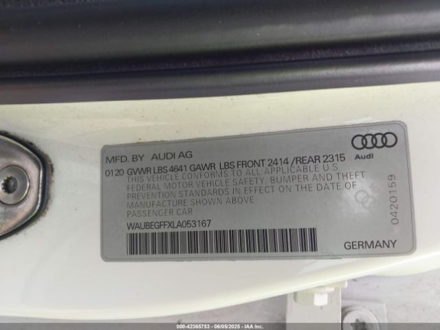 2020 AUDI A3 WAUBEGFFXLA053167 Photo 8