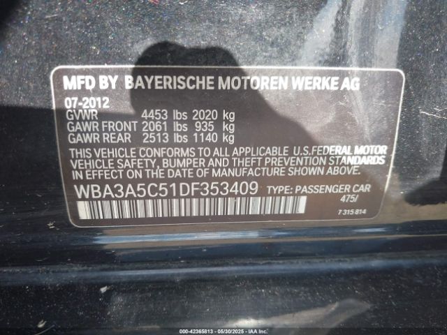 2013 BMW 328I WBA3A5C51DF353409 Photo 8