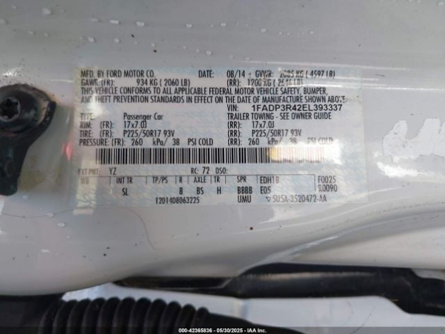 1FADP3R42EL393337 Ford FOCUS ELECTRIC