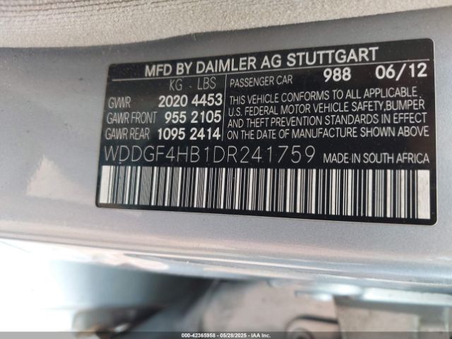 2013 MERCEDES-BENZ C 250 WDDGF4HB1DR241759 Photo 8