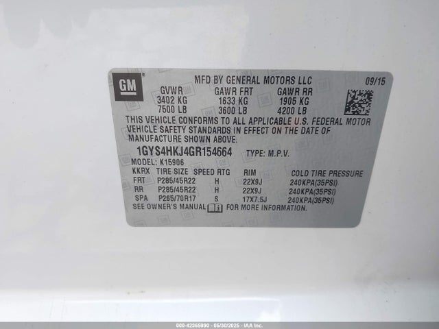 2016 CADILLAC ESCALADE ESV 1GYS4HKJ4GR154664 Photo 8