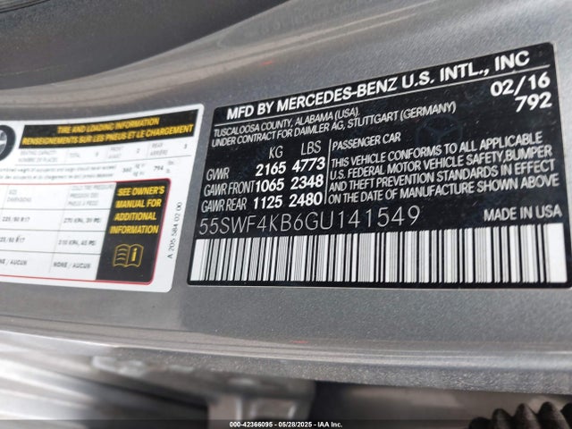 55SWF4KB6GU141549 Mercedes-Benz C 300 4matic/luxury 4matic/sport 4matic