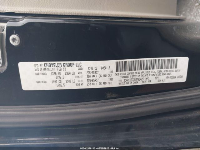 2013 CHRYSLER TOWN & COUNTRY 2C4RC1BG2DR705425 Photo 8