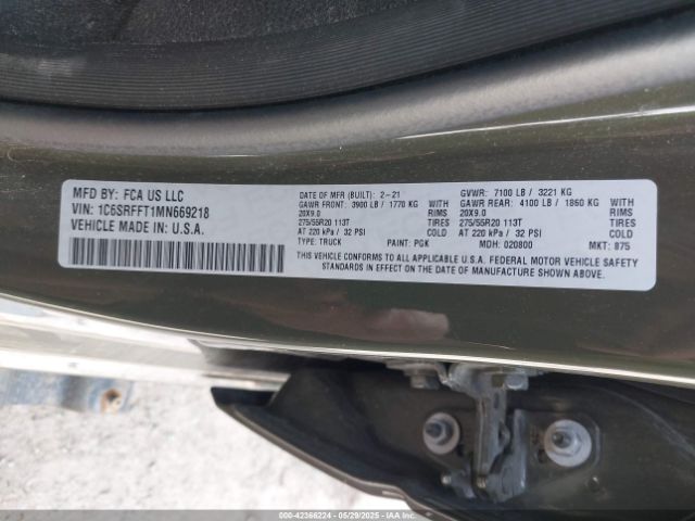 2021 RAM 1500 1C6SRFFT1MN669218 Photo 8