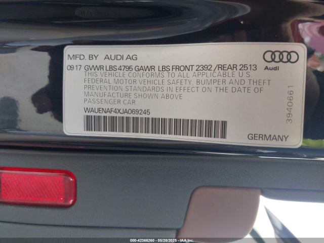 2018 AUDI A4 WAUENAF4XJA069245 Photo 8