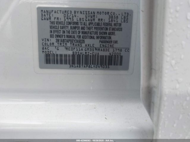 3N1AB7AP8EY249035 Nissan Sentra