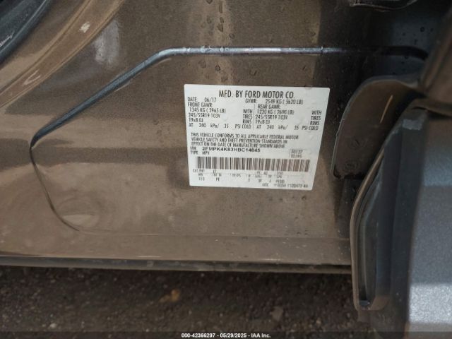 2FMPK4K83HBC14845 Ford Edge Titanium