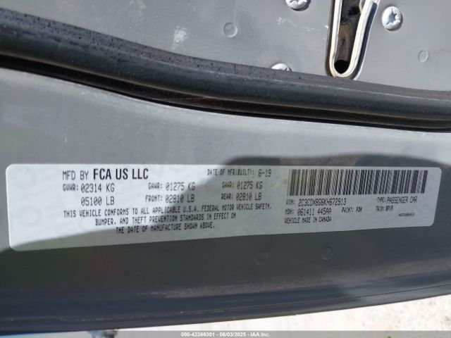 2C3CDXBG6KH672913 Dodge 2019
