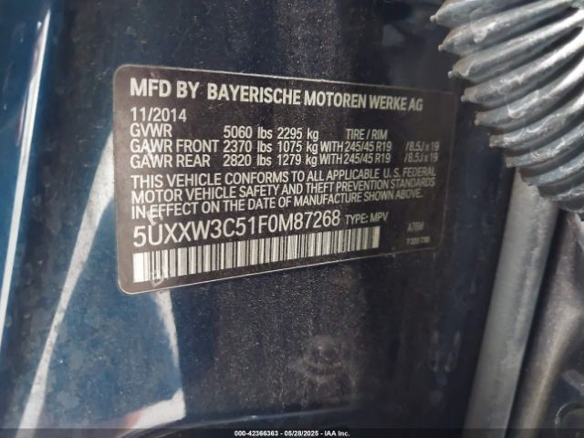 2015 BMW X4 5UXXW3C51F0M87268 Photo 8