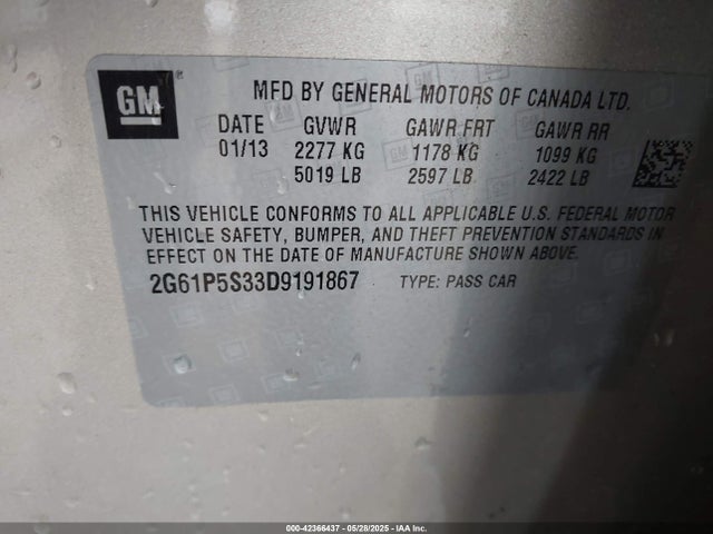2013 CADILLAC XTS 2G61P5S33D9191867 Photo 8
