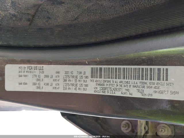 RAM 1500 2020 1C6SRFET5LN281571 Image 9