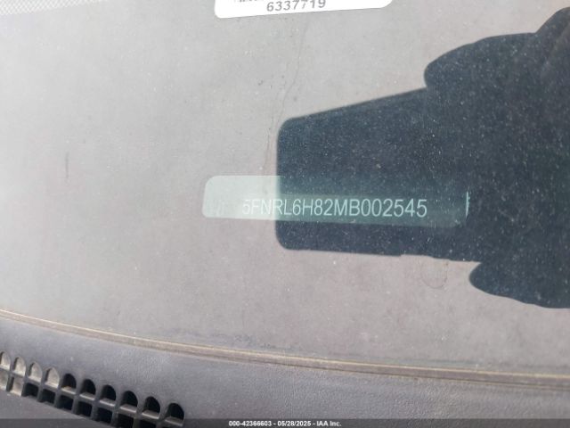 5FNRL6H82MB002545 Honda Odyssey Touring