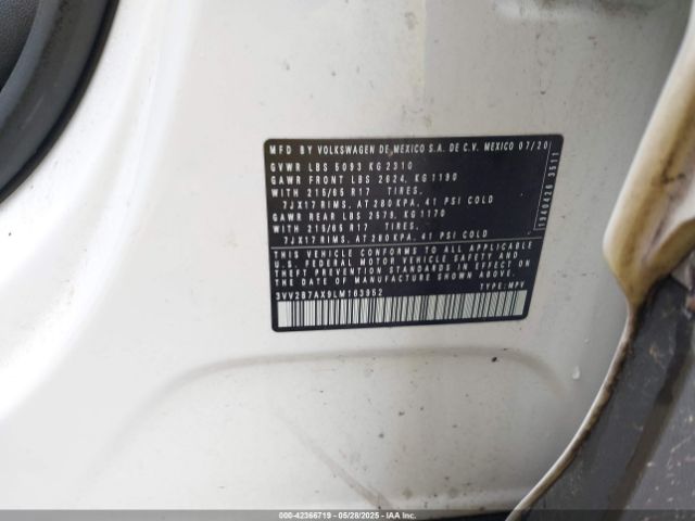 2020 VOLKSWAGEN TIGUAN 3VV2B7AX9LM163952 Photo 8