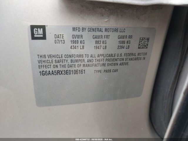 1G6AA5RX3E0106161 Cadillac Ats Standard