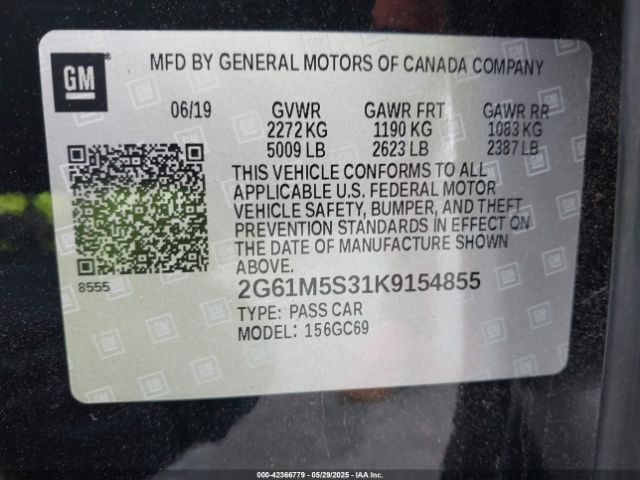 2019 CADILLAC XTS 2G61M5S31K9154855 Photo 8