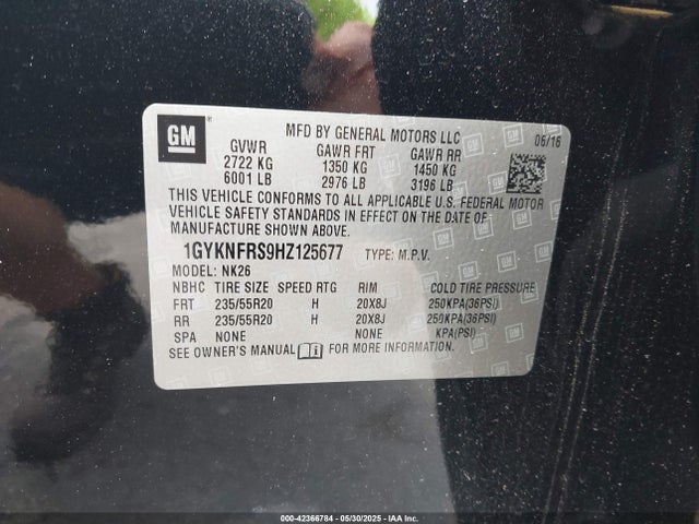 2017 CADILLAC XT5 1GYKNFRS9HZ125677 Photo 8