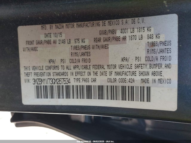 Mazda Mazda3 I Touring 2016 3MZBM1V73GM267534 Image 9