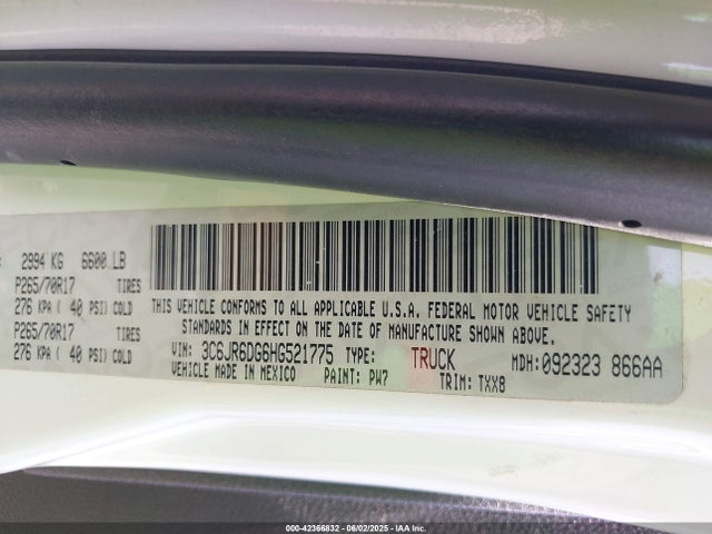 3C6JR6DG6HG521775 RAM 1500